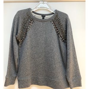 Jcrew rhinestone raglan sweatshirt